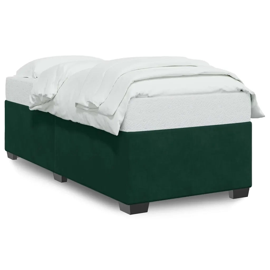 Giroletto senza Materasso Verde Scuro 80x200 cm in Velluto