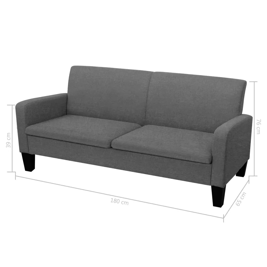 Set di Divani in Tessuto 2 pz Grigio Scuro 278213