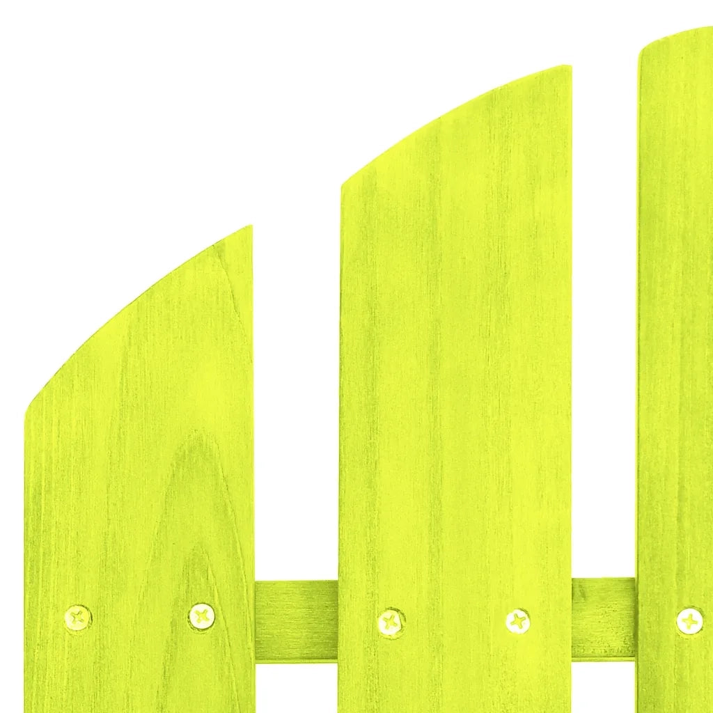 Sedia 2 Posti Adirondack con Ottomana in Abete Massello Verde cod mxl 21470