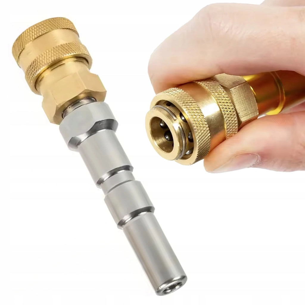 Adattatore Alta Pressione con Attacco Rapido 1/4" – Compatibile con Idropulitrici Nilfisk | Acciaio Inox e Ottone
