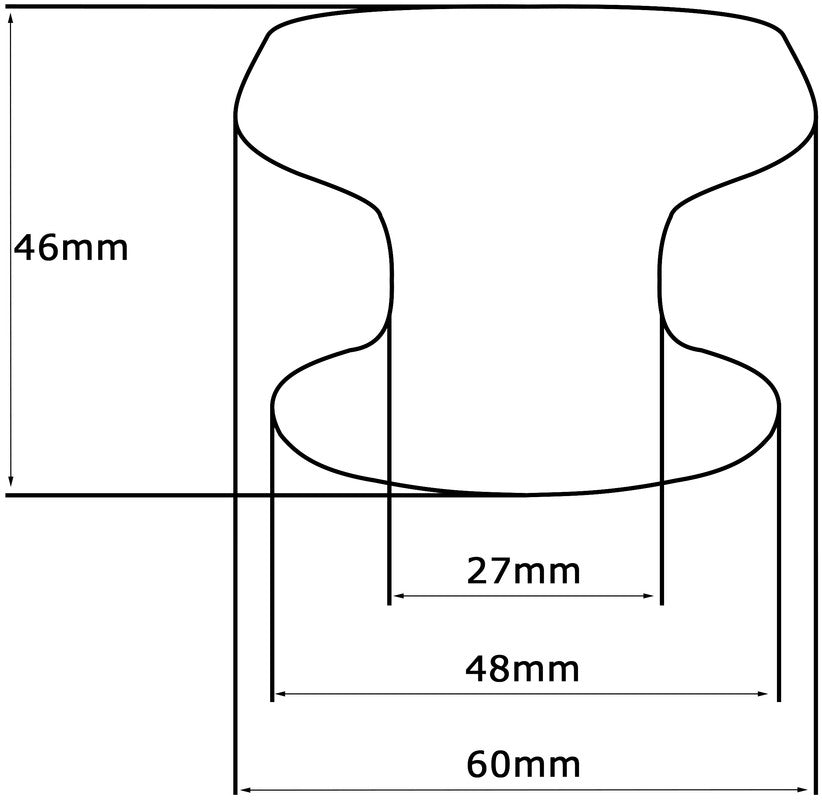 Pomolo fisso per porta SAGUATTI 866/60UB in alluminio marrone lucido
