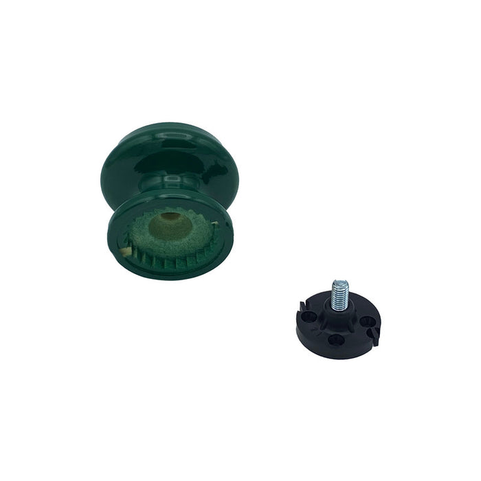 Pomolo fisso per porta SAGUATTI 866/70SB in alluminio verde lucido