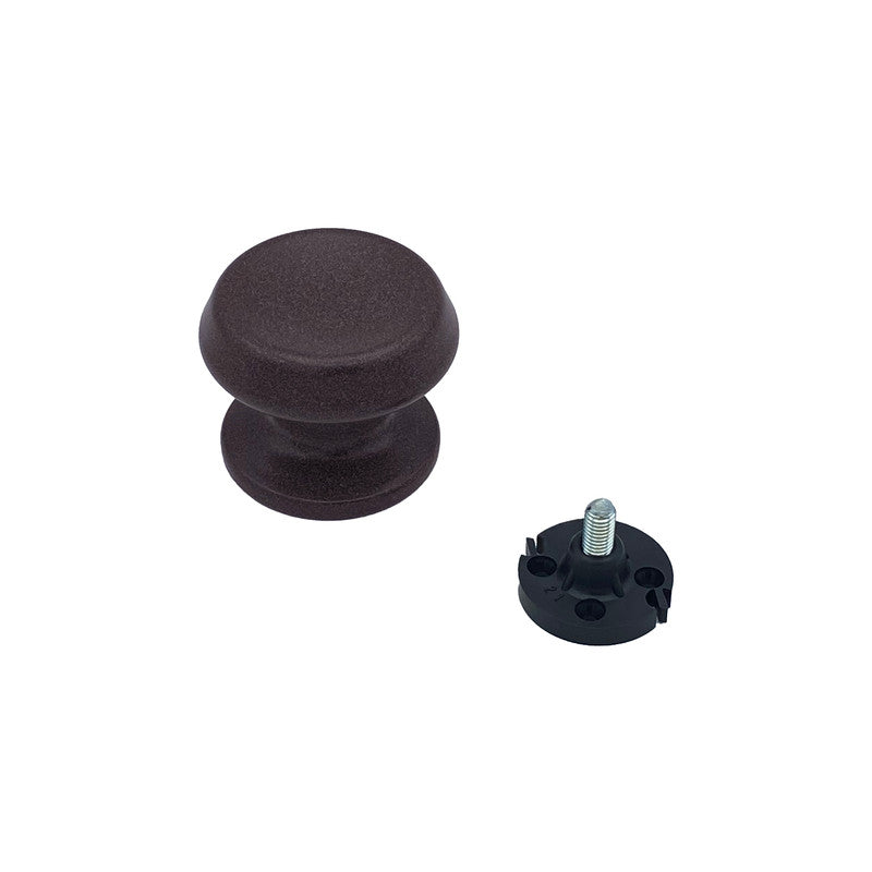 Pomolo fisso per porta SAGUATTI 866/70UAB in alluminio marrone opaco