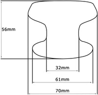 Pomolo fisso per porta SAGUATTI 866/70UB in alluminio marrone lucido
