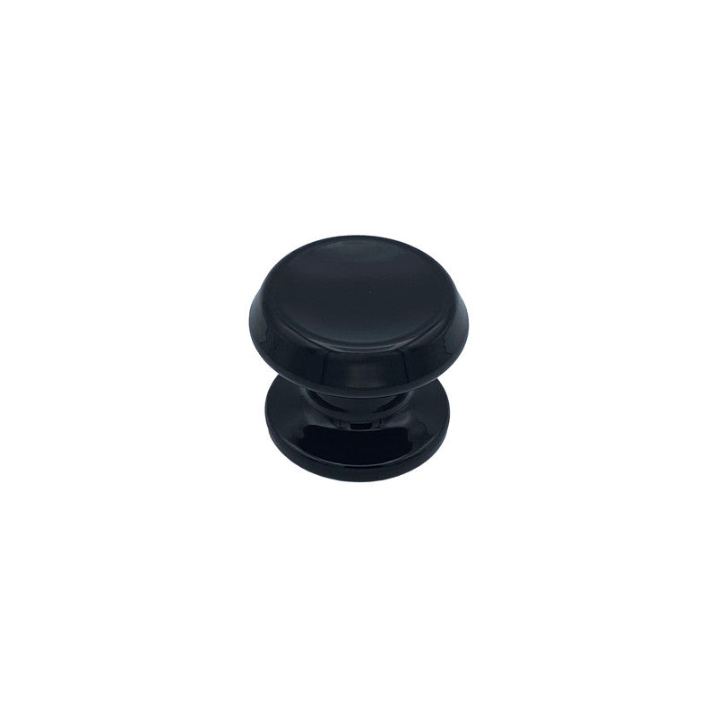 Pomolo fisso per porta SAGUATTI 866/70QB in alluminio nero lucido