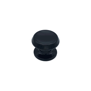 Pomolo fisso per porta SAGUATTI 866/70QB in alluminio nero lucido