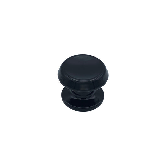 Pomolo fisso per porta SAGUATTI 866/70QB in alluminio nero lucido