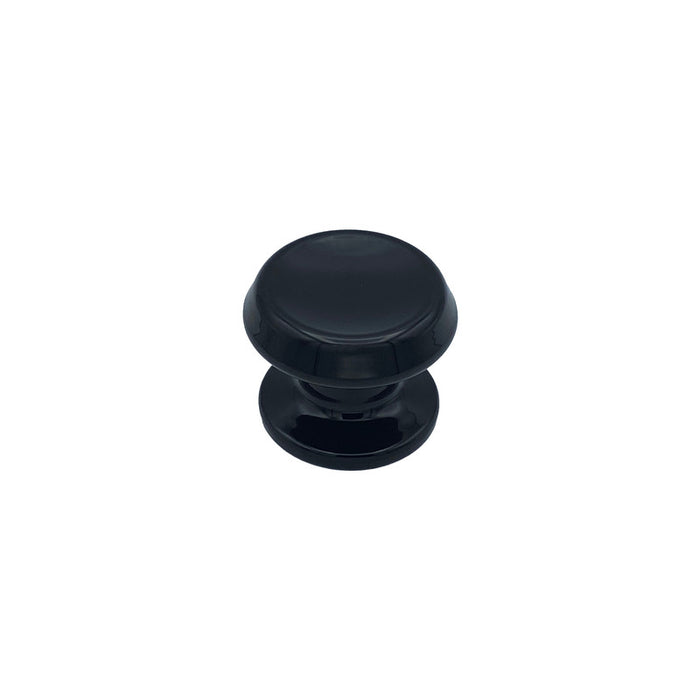 Pomolo fisso per porta SAGUATTI 866/70QB in alluminio nero lucido