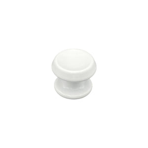 Pomolo fisso per porta SAGUATTI 866/70TB in alluminio bianco lucido