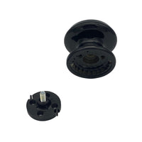 Pomolo fisso per porta SAGUATTI 866/80QB in alluminio nero lucido