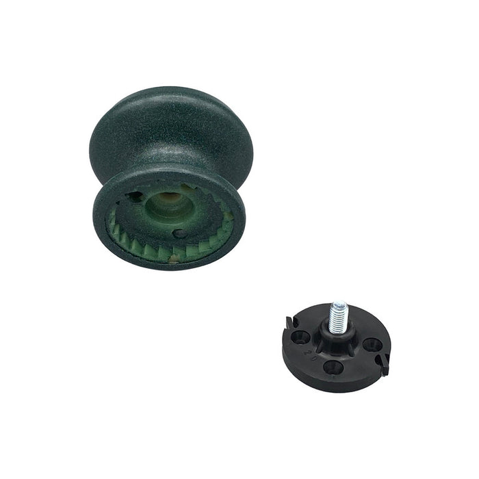 Pomolo fisso per porta SAGUATTI 866/80SAB in alluminio verde opaco