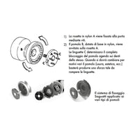 Pomolo fisso per porta SAGUATTI 866/80SAB in alluminio verde opaco