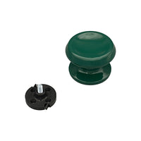 Pomolo fisso per porta SAGUATTI 866/80SB in alluminio verde lucido