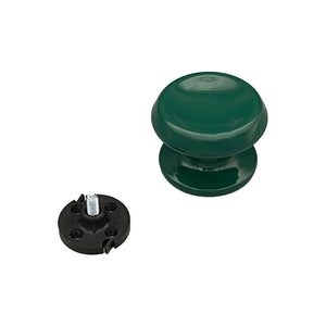 Pomolo fisso per porta SAGUATTI 866/80SB in alluminio verde lucido