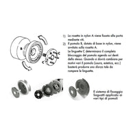 Pomolo fisso per porta SAGUATTI 866/80SB in alluminio verde lucido