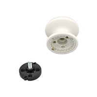 Pomolo fisso per porta SAGUATTI 866/80TB in alluminio bianco lucido