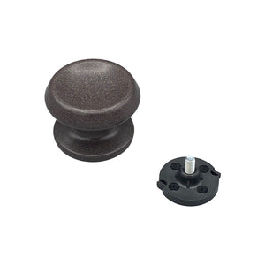 Pomolo fisso per porta SAGUATTI 866/80UAB in alluminio marrone opaco