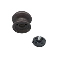 Pomolo fisso per porta SAGUATTI 866/80UAB in alluminio marrone opaco