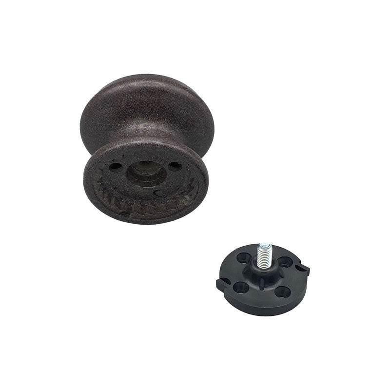 Pomolo fisso per porta SAGUATTI 866/80UAB in alluminio marrone opaco