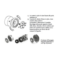 Pomolo fisso per porta SAGUATTI 866/80UAB in alluminio marrone opaco