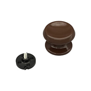 Pomolo fisso per porta SAGUATTI 866/80UB in alluminio marrone lucido