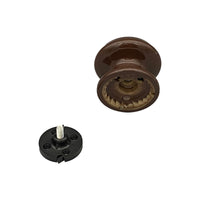 Pomolo fisso per porta SAGUATTI 866/80UB in alluminio marrone lucido