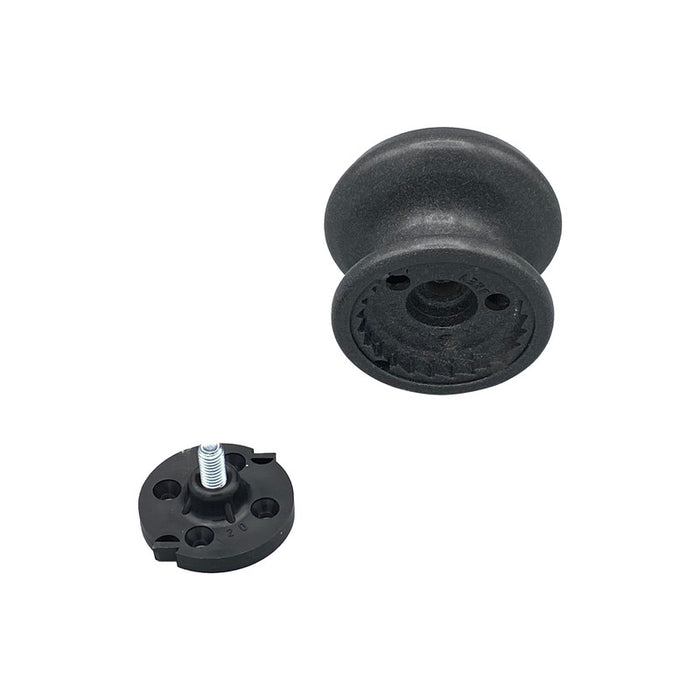 Pomolo fisso per porta SAGUATTI 866/80YAB in alluminio grigio opaco