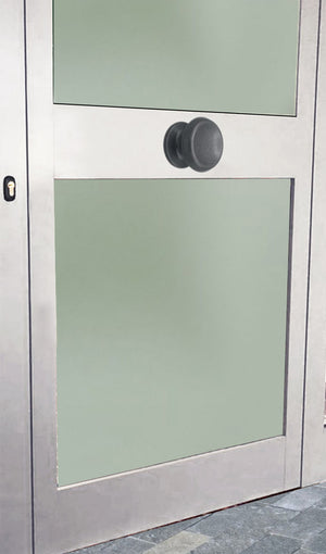 Pomolo fisso per porta SAGUATTI 866/80YAB in alluminio grigio opaco