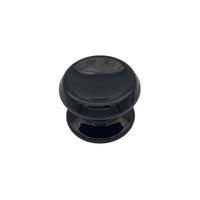 Pomolo fisso per porta SAGUATTI 866/80QB in alluminio nero lucido