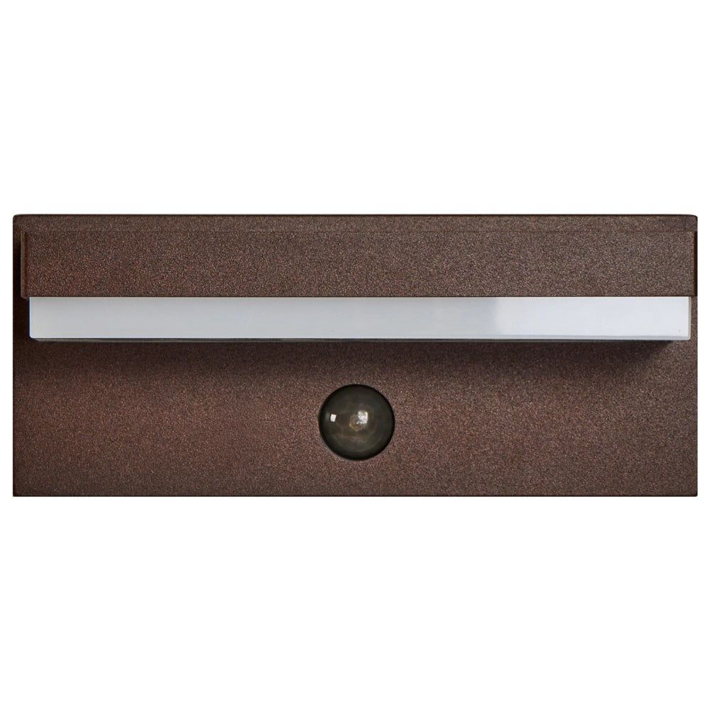 Applique da Esterno a LED in Alluminio Marrone con Sensore di Movimento e Cavo USB Luce d'Accento IP54 Design Moderno