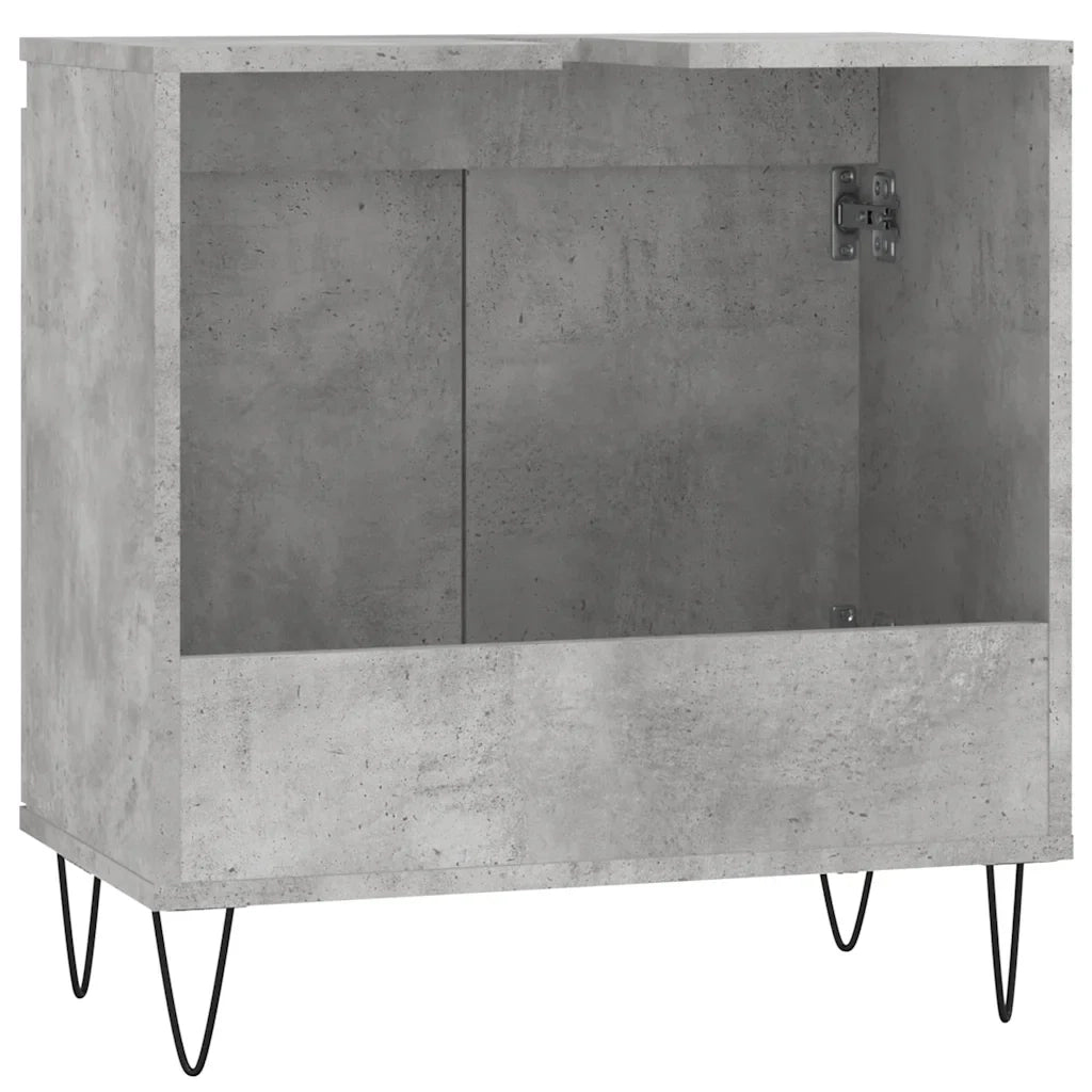 Mobile da bagno dal design moderno con ampio spazio contenitivo 58 x 33 x 60 cm in legno grigio cemento 02_0049024