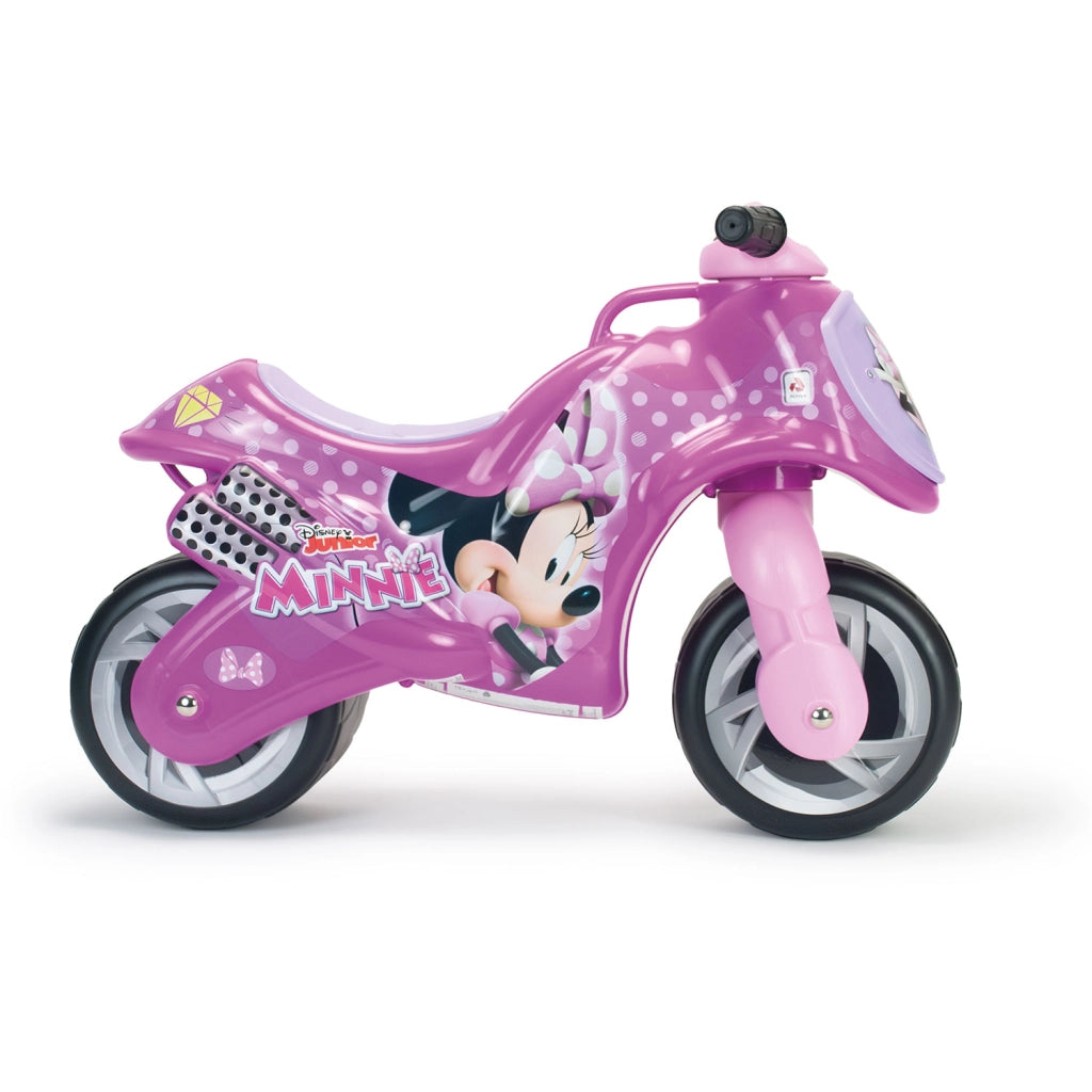 Moto Cavalcabile per Bambini Disney Minnie Fino a 30 kg con Ruote Larghe Rosa
