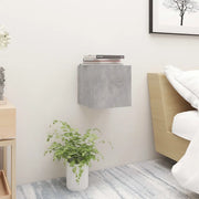 Comodino Grigio Cemento 30,5x30x30 cm in Truciolato 3079718