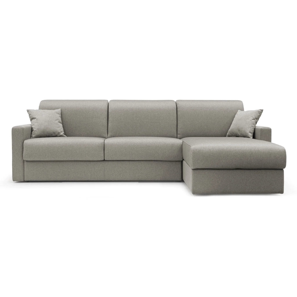 Chris Divano letto angolare 5 posti in tessuto impermeabile T13 268 cm Sinistro (mat. 140x197) tortora