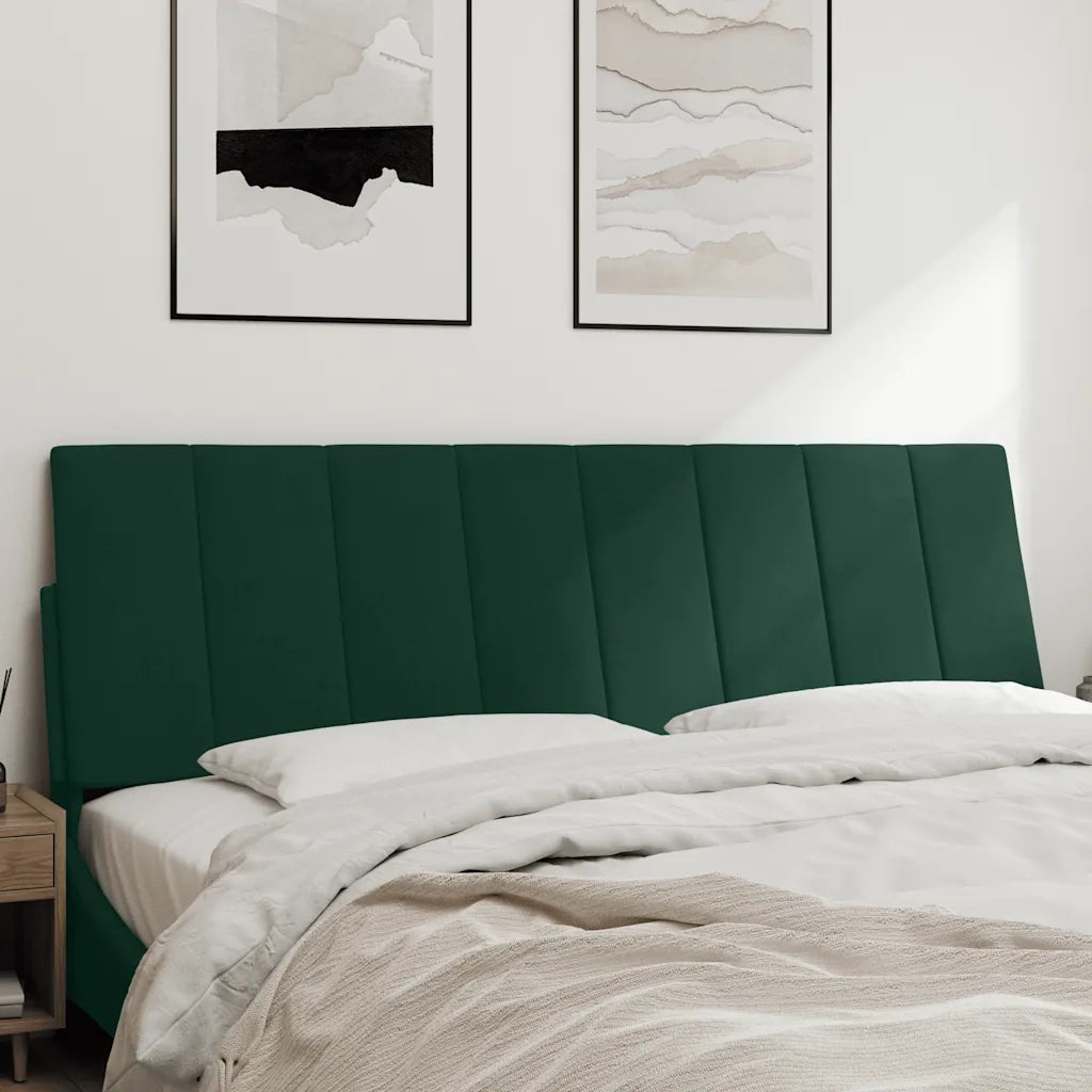 Cuscino Testiera Hanko Verde Scuro 160 cm in Velluto CFW3795630