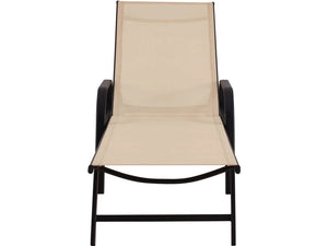 Set di 2 lettini prendisole in metallo "Farniente" - Beige