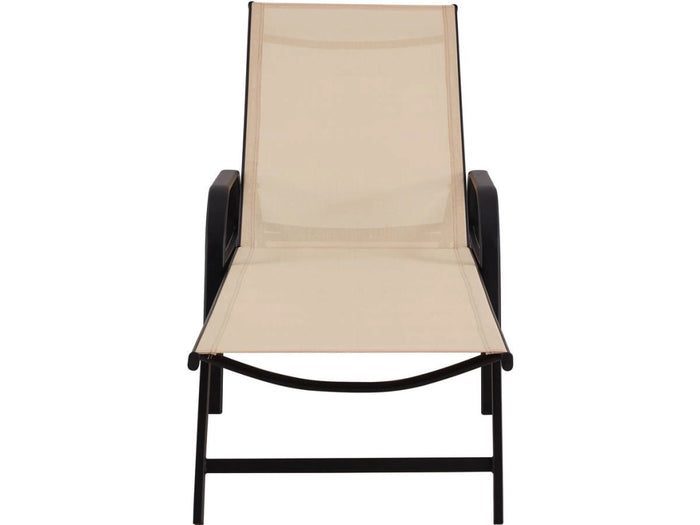 Set di 2 lettini prendisole in metallo "Farniente" - Beige