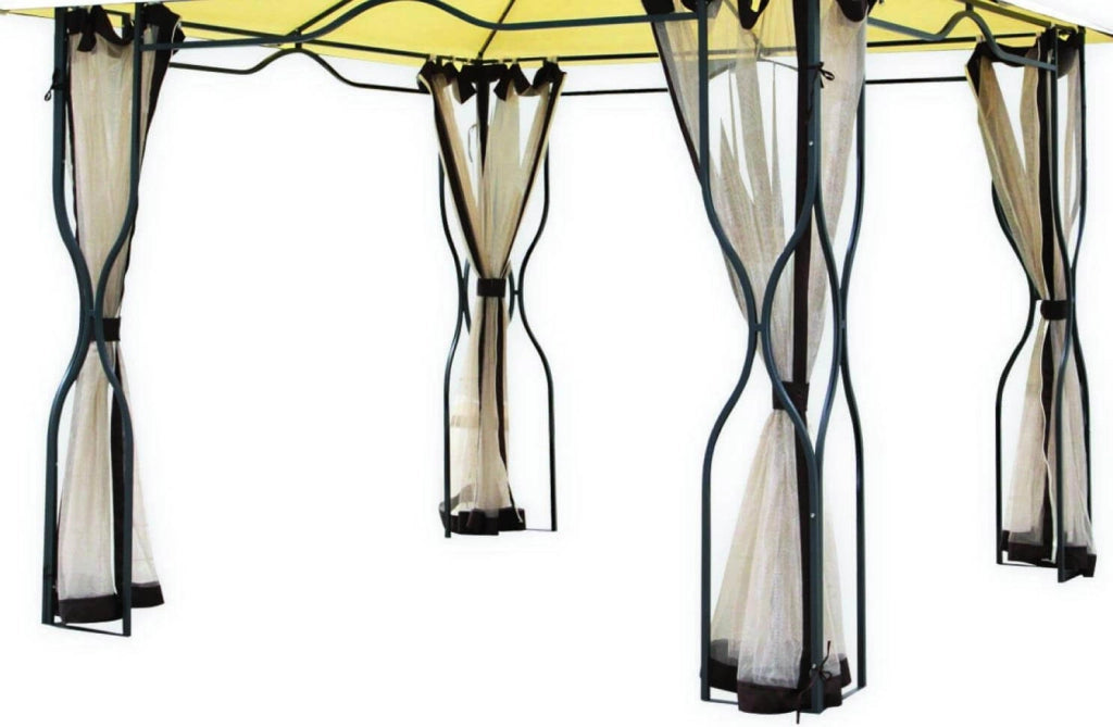 Set 4 Tende Zanzariere di Ricambio per Gazebo Colorado 3x3m Beige