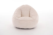 Pouf ergonomico per bambini con supporto per schiena e vita in velluto a coste beige