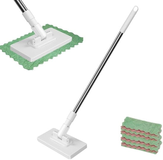 Pulitore di pavimenti multifunzionale con sistema di chiusura a pressione - Rotazione 360° - Asciugamani riciclabili - Pulizia del pavimento domestico - Funzione di facile utilizzo - Pulitore di pavimenti
