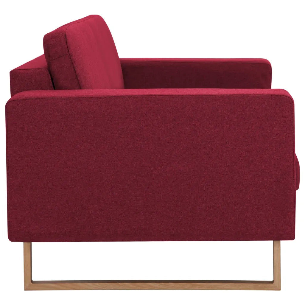 Divano a 2 Posti in Tessuto Rosso Vino cod mxl 21497
