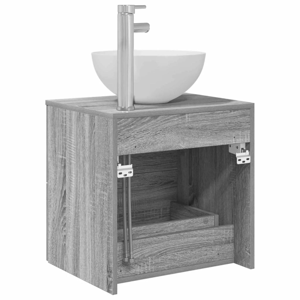 Mobile Lavabo da Parete Sonoma grigio 49,5 x 41 x 64,5 cm 890267