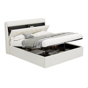 Letto Contenitore Letto Matrimoniale; Vano Nascosto e Apertura Idraulica; 160 x 200 cm; senza Materasso; Bianco