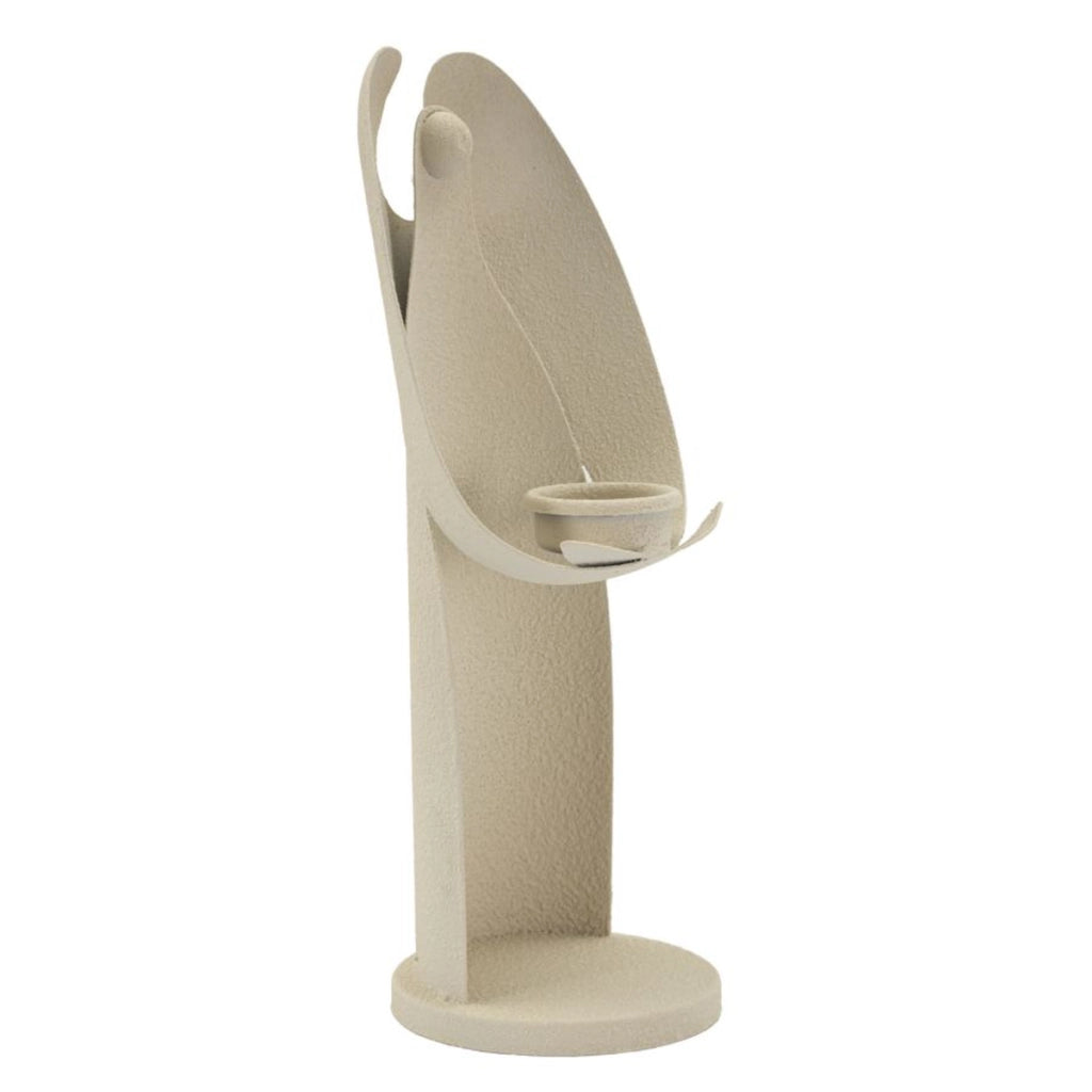 Portacandela VKH747, Beige, Metallo, 12,5x10x30 cm