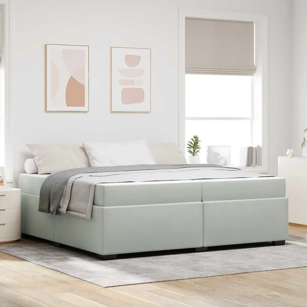 Struttura del letto Grigio chiaro 200 x 200 cm Tessuto 3399308