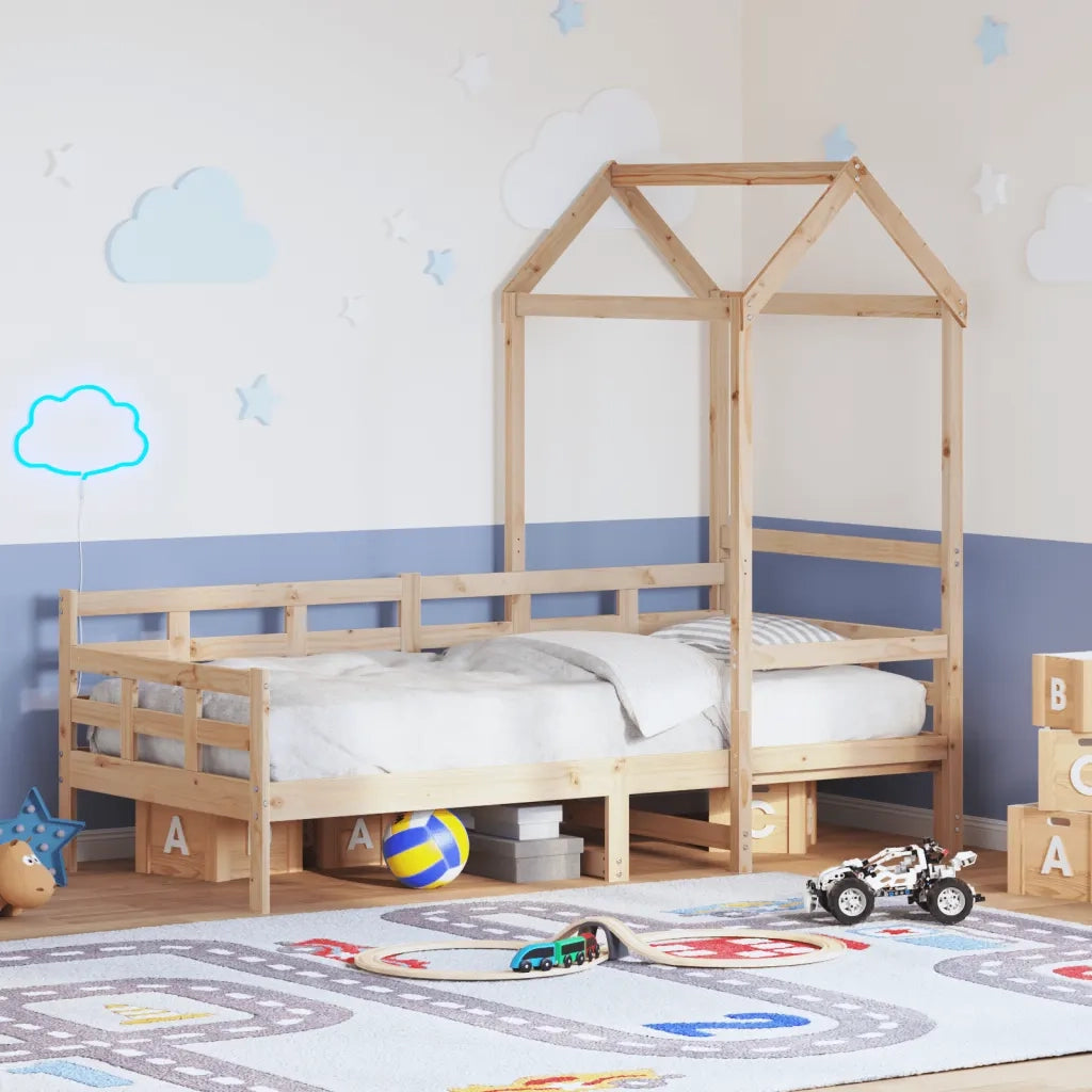 Dormeuse con Tetto 80x200 cm in Legno Massello di Pino 3282326