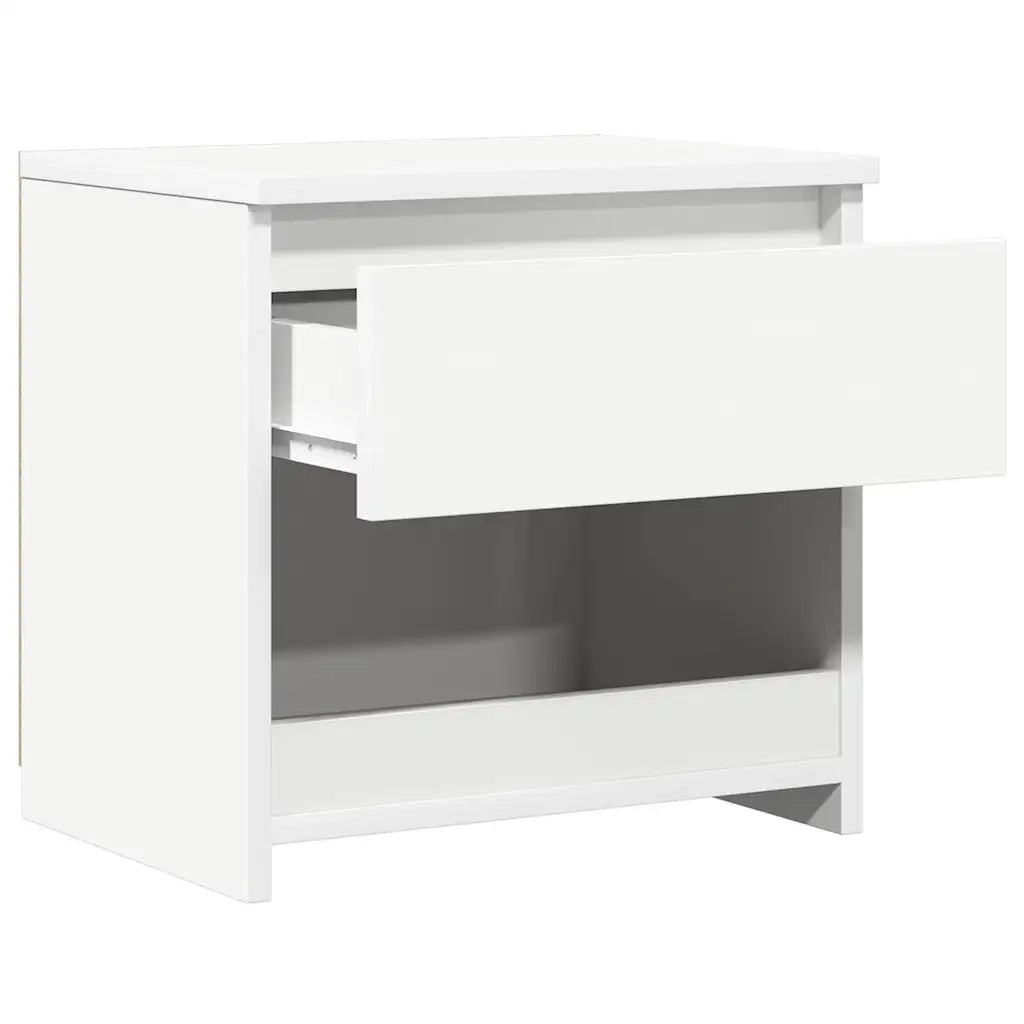 Comodini 2 pz-Set di 2 Tavolino da notte Bianco 40x30x39 cm in Legno Ingegnerizzato