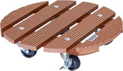 Carrello per Piante in Composito WPC Dimensioni 29 x 7,5 cm I Carrello per Fiori per Interno + Esterno I Carrello per Contenitore in Legno Plastico Composto Terracotta I 2 Freni I Capacità di Carico 100 kg - 20053501