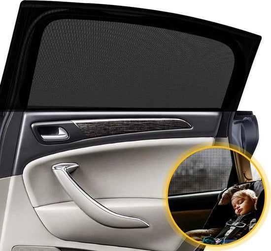 Due pannelli di ombreggiamento universale per auto con protezione UV, pieghevoli e privacy per vetri laterali per bambini e bambini