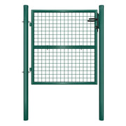 Cancello da giardino in rete di acciaio zincato con porta con serratura 87 x 90 cm Verde 12_0007148